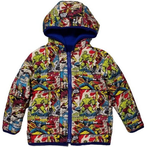 Marvel Avengers Reversible Puffer Jacket (2T) and 1 Pair of Sunglasses - NWT - Picture 10 of 15